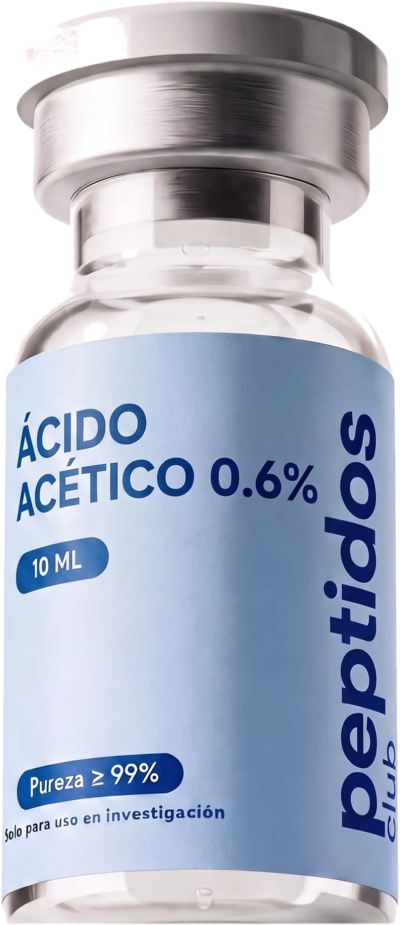 Vial de Ácido acético 0.6% 10 mL — Peptidos Club